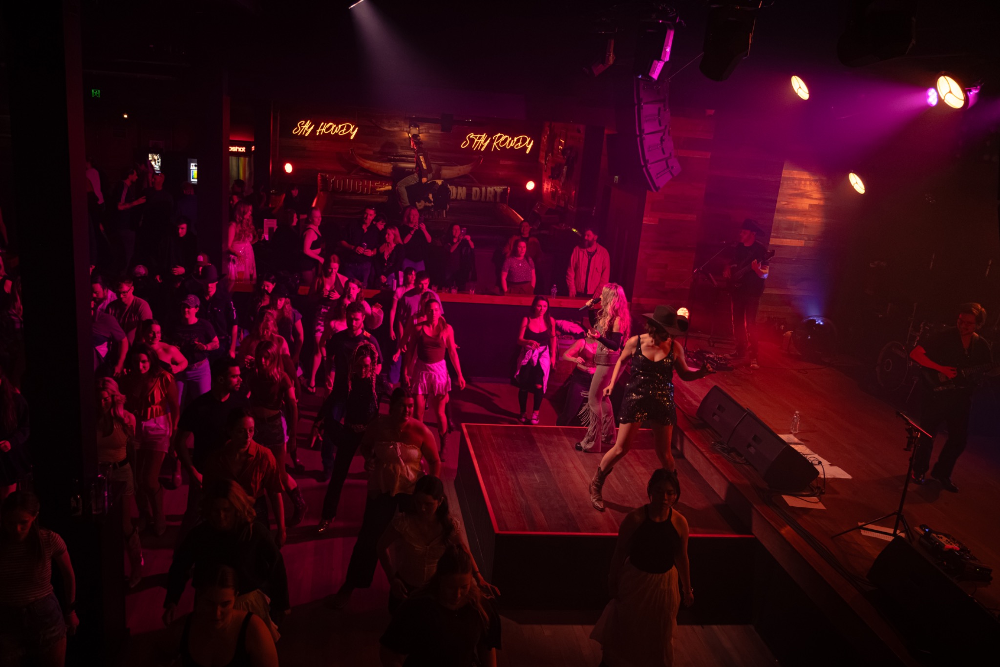 The live show in full swing at Yeehaw